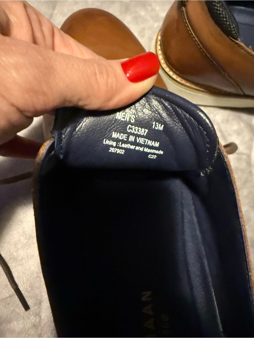 Cole Haan Men's Casual Brown Leather Derby Shoes - Picture 8 of 9